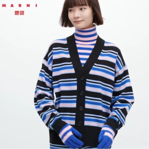 Marni for Uniqlo Merino Blend Cardigan NWT - Picture 4 of 5